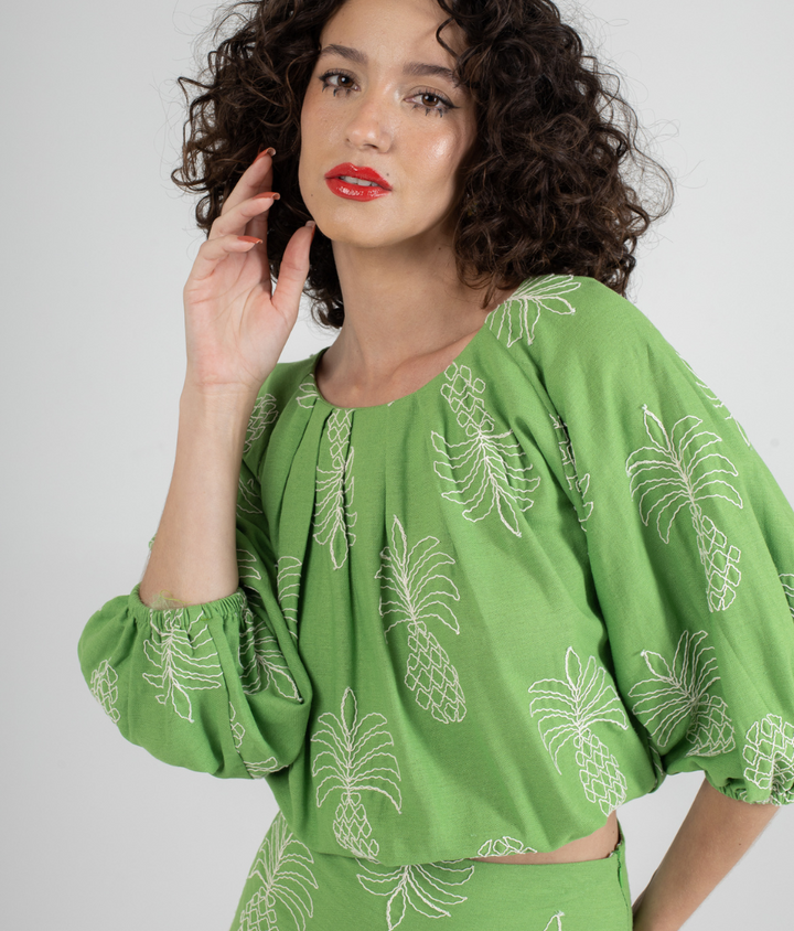 Blusa Abacaxi Verde