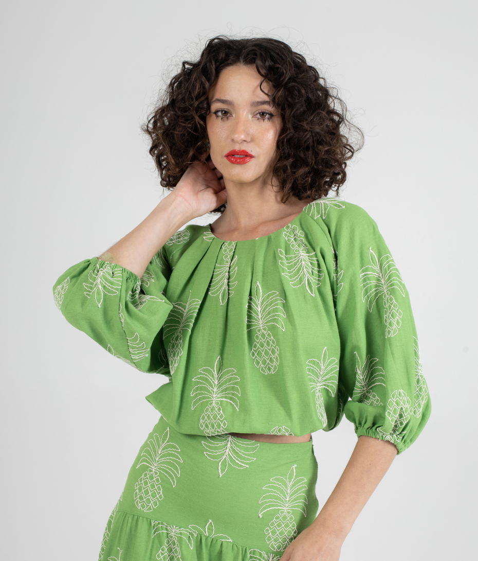 Blusa Abacaxi Verde