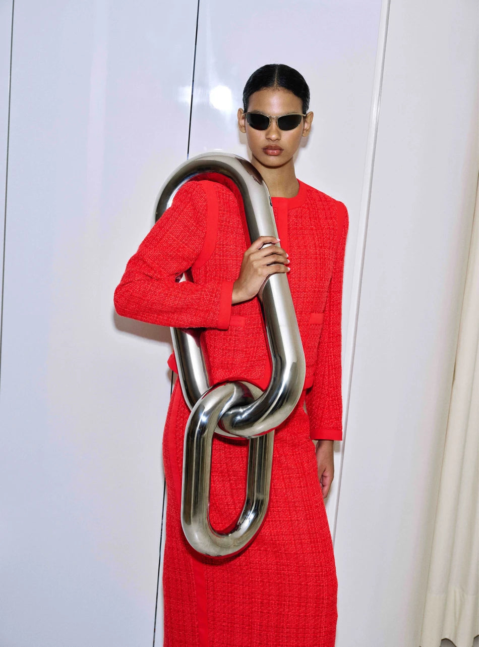 Veste de Tweed Vermelho Reinaldo Lourenço