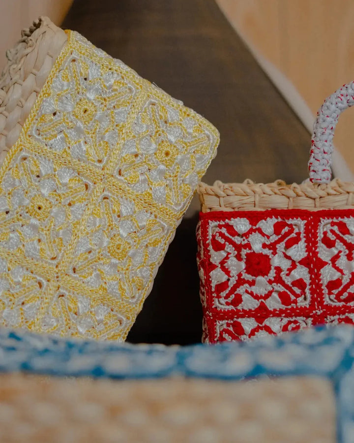 Bolsa Azulejo Amarelo Mil Linhas