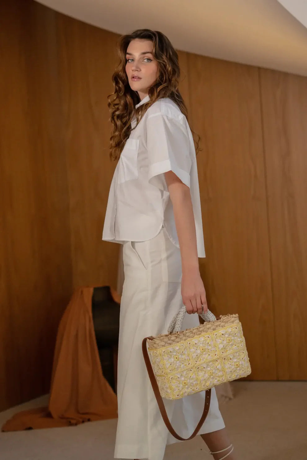 Bolsa Azulejo Amarelo Mil Linhas