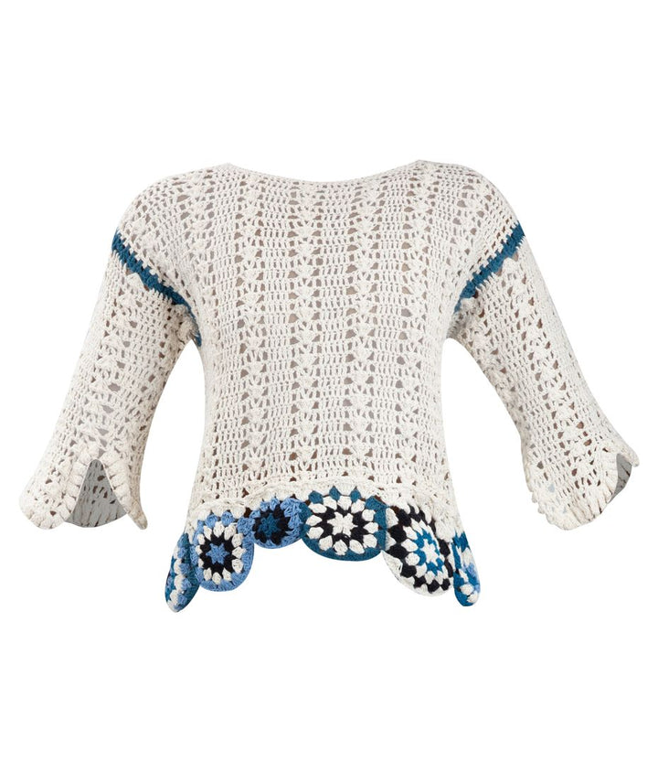 Blusa Crochê Azulejo Off White