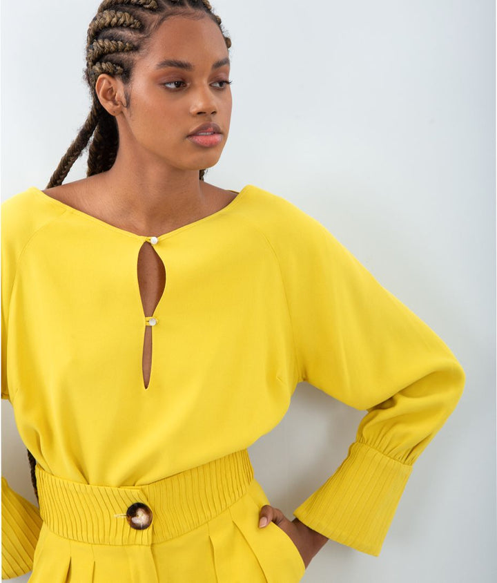 Blusa Nervuras Amarelo