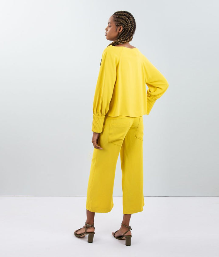 Blusa Nervuras Amarelo