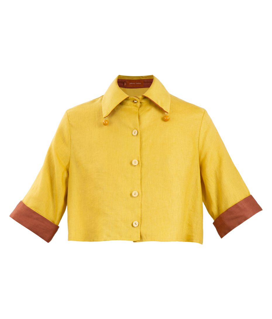 Camisa Cropped Mostarda