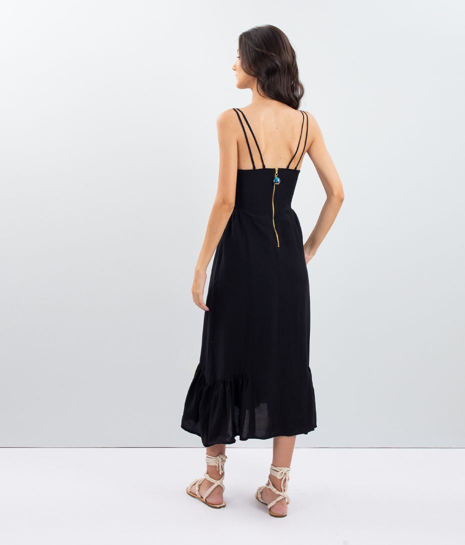 Vestido Pedras Preto