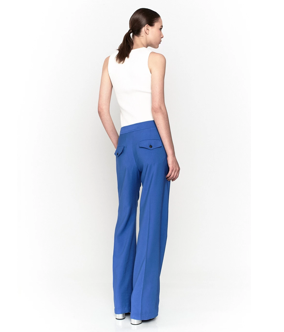 Calça Pespontada Cos Alfaiataria Azul