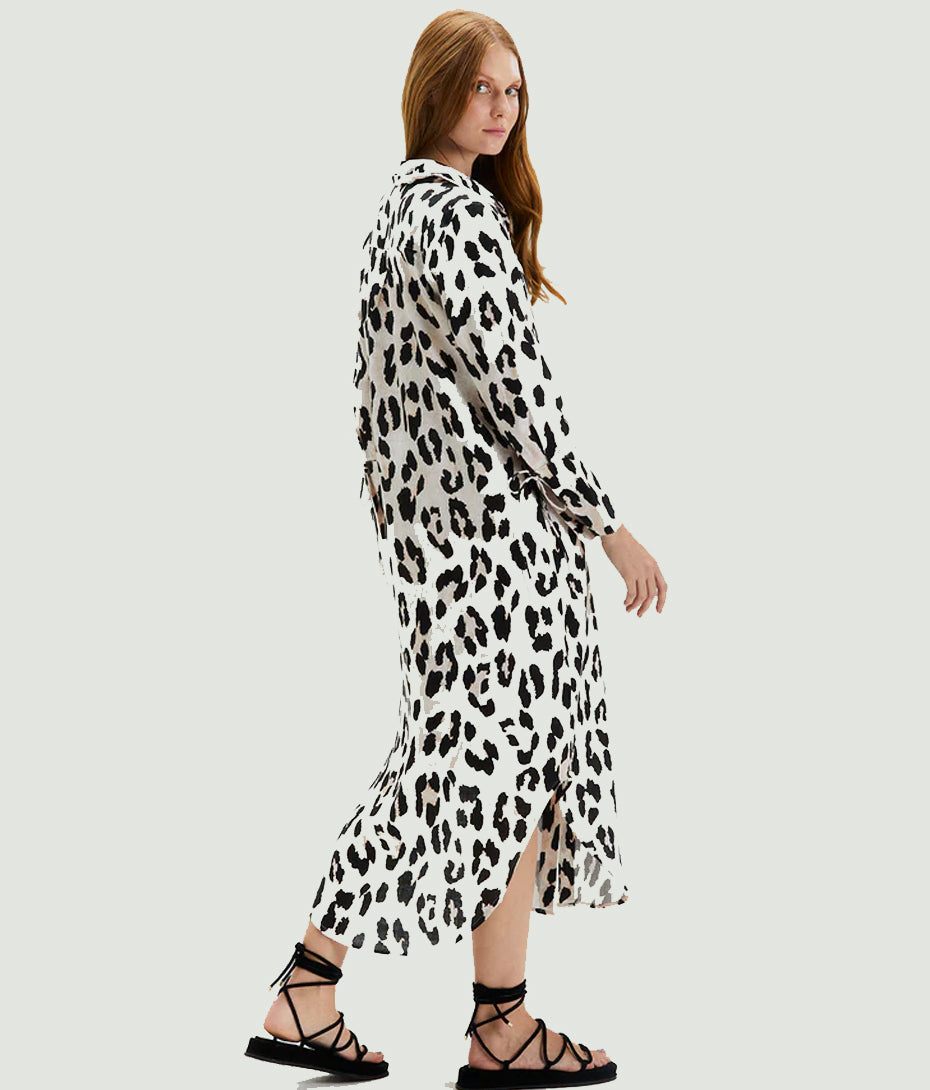 Chemise Manga Longa Onça